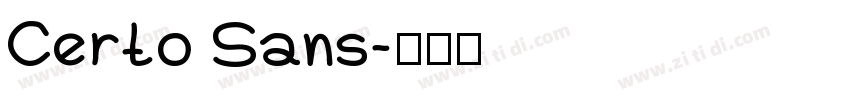 Certo Sans字体转换